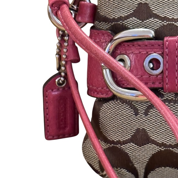 Coach Brown and Pink Wristlet Clutch - Picture 2 of 10